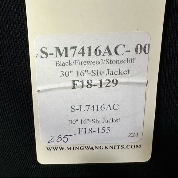 Ming Wang Blazer /Jacket Black Pink Gray Open Front Sz XS NWT - Picture 9 of 9